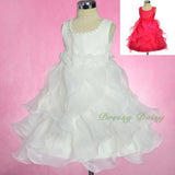 FG325 Ruffles Rosettes Flower Girl Dress Birthday Party Occasion Dress Size 12 Months - 5