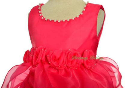 FG325 Ruffles Rosettes Flower Girl Dress Birthday Party Occasion Dress Size 12 Months - 5