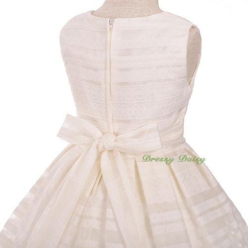 FG334 Embroidery Jacquard Dress Flower Girl Wedding Occasion Birthday Size 4-11
