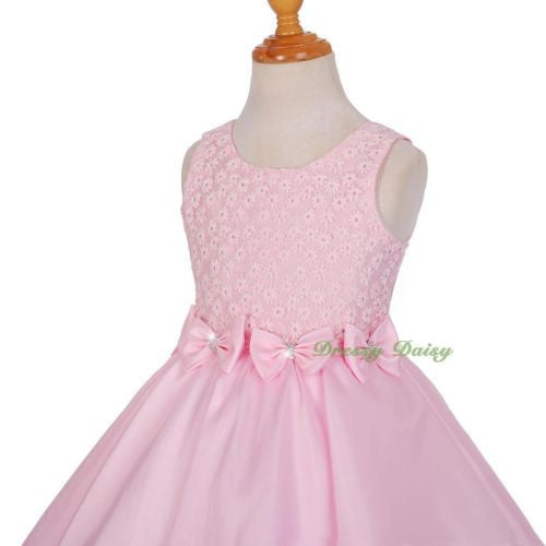 FG282 Sweet Princess Floral Embroideries Flower Girl Wedding Party Dress Size 2-10