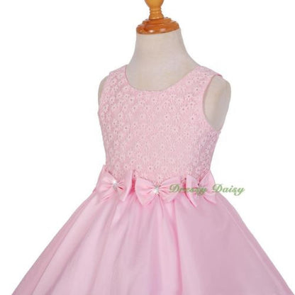 FG282 Sweet Princess Floral Embroideries Flower Girl Wedding Party Dress Size 2-10