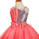 FG304 Girls' Sequin Diamond Party Pageant Dresses Flower Girl Tulle Dress Size 2-9