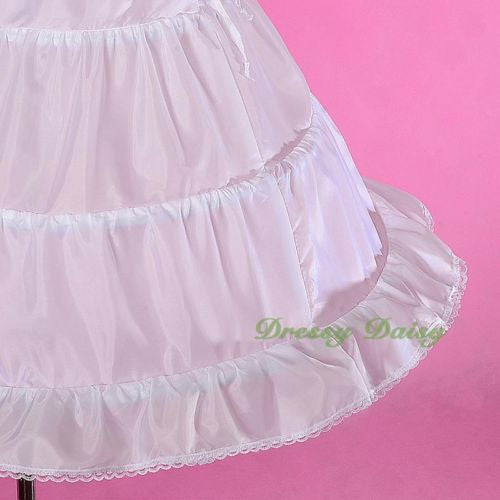 PC003 3-Hoop Crinoline Petticoat Slip Underskirt For Girl Dresses