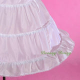 PC003 3-Hoop Crinoline Petticoat Slip Underskirt For Girl Dresses