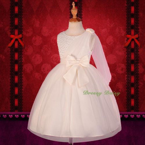 FG275 Girls' Beaded Satin Tulle Wedding Flower Girl Pageant Party Dresses Size 18 Months - 8