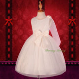 FG275 Girls' Beaded Satin Tulle Wedding Flower Girl Pageant Party Dresses Size 18 Months - 8