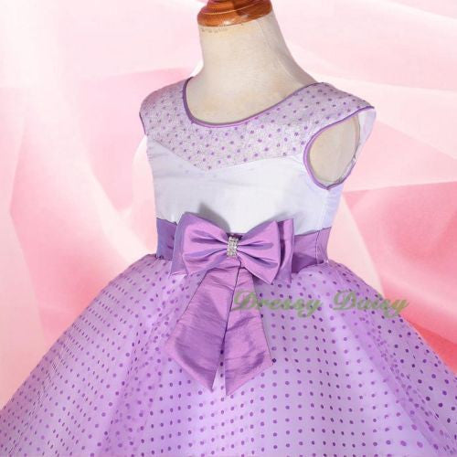 FG243 Girls' Polka Dot Pattern Tulle Flower Girl Pageant Dresses Size 2-8