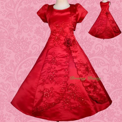 FG134J Beaded Embroideries Communion Special Occasion  Flower Girl Dresses Size 2-11