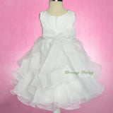 FG325 Ruffles Rosettes Flower Girl Dress Birthday Party Occasion Dress Size 12 Months - 5