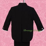 ST028A Baby Boys' 5 Pcs Set Jacquard Cummerbund Formal Tuxedo Suits With Tail Size 9 Months - 3