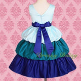 FG180 Girls' Satin Tiered Bubble Flower Girl Dresses Party Pageant Dress Size 4-12