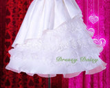 FG260 Rich Pearl Lace Flower Girl Dresses Wedding Communion Pageant Dress Size 2-10