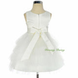FG292 Baby Girls Beads Tulle Tiered flower Girl  Pageant Birthday Dresses Size 6 Months - 3