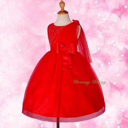 FG275 Girls' Beaded Satin Tulle Wedding Flower Girl Pageant Party Dresses Size 18 Months - 8