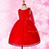 FG275 Girls' Beaded Satin Tulle Wedding Flower Girl Pageant Party Dresses Size 18 Months - 8