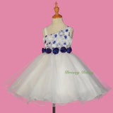 FG281 Girls Rosettes One Shoulder Flower Girl Dresses Party Pageant Dress Size 2-9