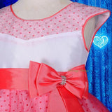 FG243 Girls' Polka Dot Pattern Tulle Flower Girl Pageant Dresses Size 2-8