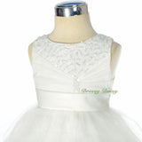 FG292 Baby Girls Beads Tulle Tiered flower Girl  Pageant Birthday Dresses Size 6 Months - 3