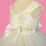 FG311 Girls' Beaded Embroidery Sequins Pageant Party Flower Girl Dresses Size 18 Months - 7