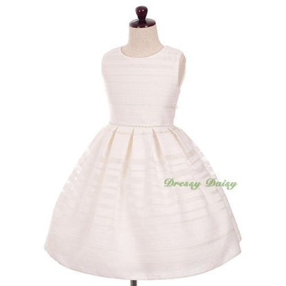 FG334 Embroidery Jacquard Dress Flower Girl Wedding Occasion Birthday Size 4-11