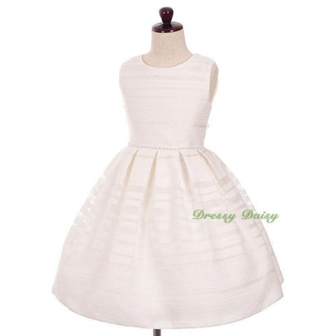 FG334 Embroidery Jacquard Dress Flower Girl Wedding Occasion Birthday Size 4-11