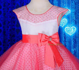 FG243 Girls' Polka Dot Pattern Tulle Flower Girl Pageant Dresses Size 2-8