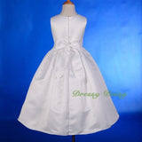 FG218 Girls' Beaded Satin Formal Occasion Dresses Wedding Communion Dress Size 4-14