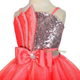 FG304 Girls' Sequin Diamond Party Pageant Dresses Flower Girl Tulle Dress Size 2-9