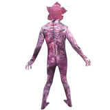 FC250B - Monster Halloween Costume Zentai Jumpsuit Set with Piranha Mask for Kids Boys