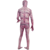 FC251B - Monster Halloween Costume Zentai Jumpsuit Set with Piranha Mask for Kids Boys