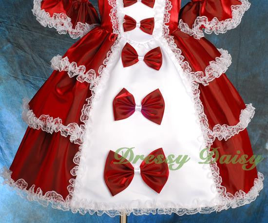 VD001 Vintage Victorian Princess Dresses Fancy Party Pageant Dress Size 18m-9