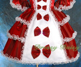 VD001 Vintage Victorian Princess Dresses Fancy Party Pageant Dress Size 18m-9
