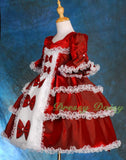 VD001 Vintage Victorian Princess Dresses Fancy Party Pageant Dress Size 18m-9