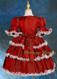 VD001 Vintage Victorian Princess Dresses Fancy Party Pageant Dress Size 18m-9