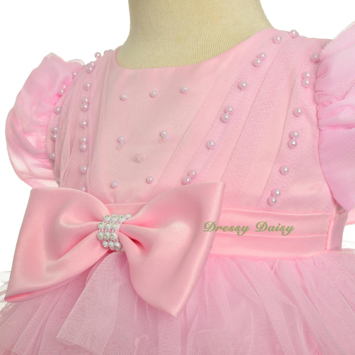 FG323 Beaded Scallop Hemline Dresses Pageant Birthday Occasion Baby Size 9-24 Months