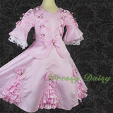 VD002 Vintage Victorian Dresses Fancy Costume Pageant Flower Girl Dress Size 2T-9