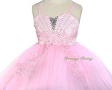 FG303 Rich Beaded Embroidery Flower Girl Dress Wedding Party Occasion Kid Size 18 Months - 7