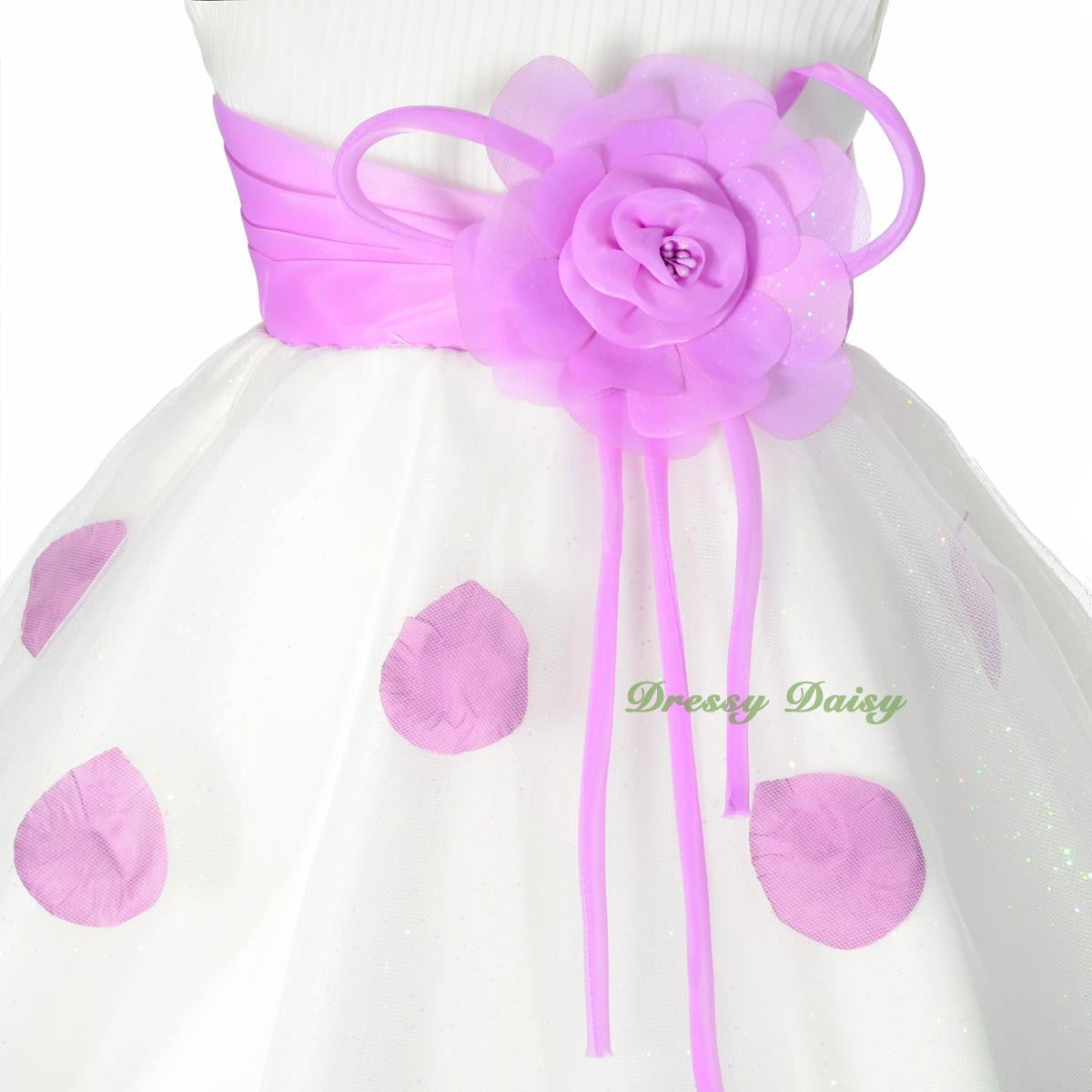 FG294 Girls' Flower Petals Tulle Girl Dresses For Wedding Pageant Party Size 2-10