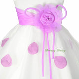 FG294 Girls' Flower Petals Tulle Girl Dresses For Wedding Pageant Party Size 2-10