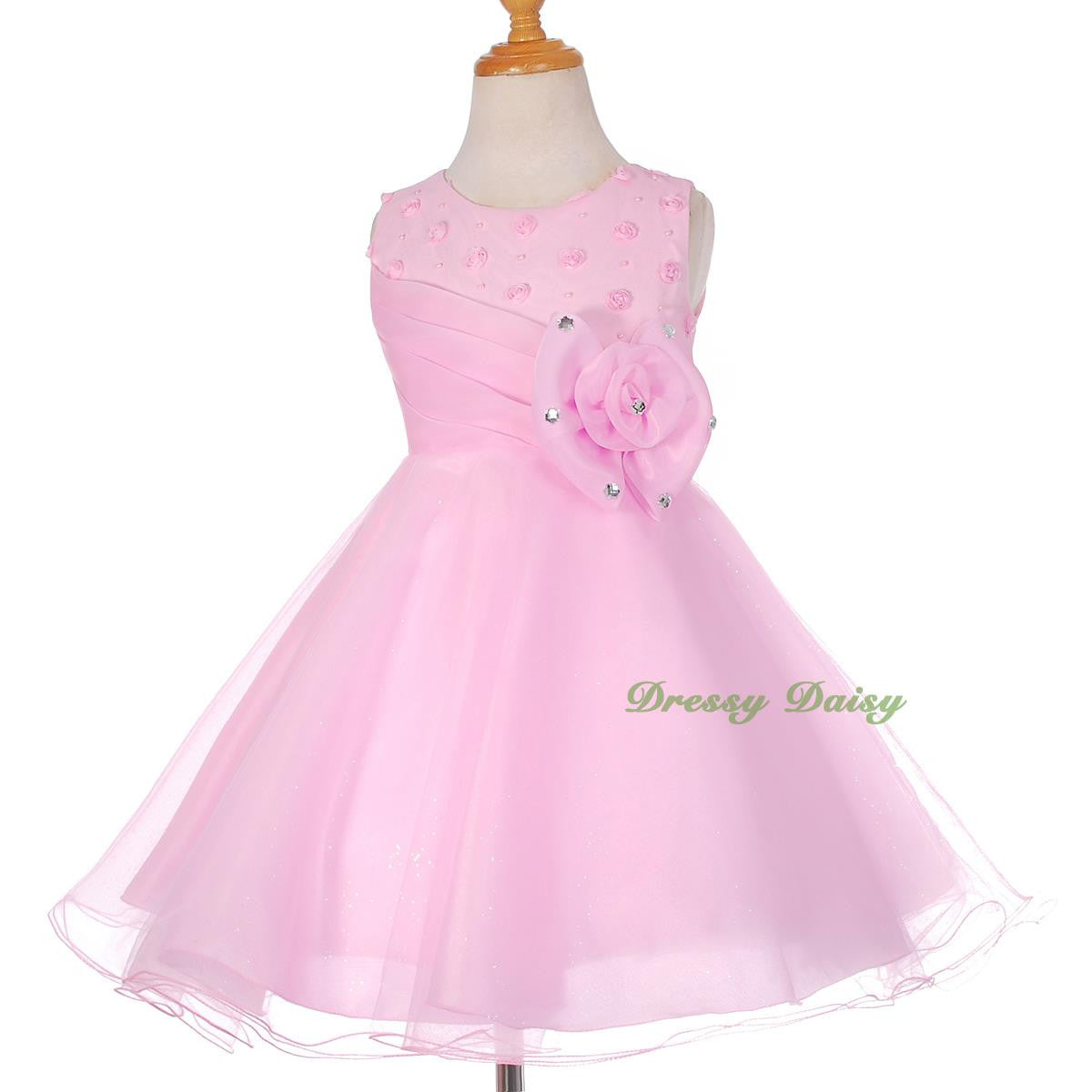 FG288 Rhinestones Flower Girl Dress Birthday Wedding Party Pageant Occasion Size 2-9