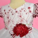 FG324 Scallop Hemline Pageant Birthday Occasion Dresses w/ Bonnet Baby Size 9-24 Months
