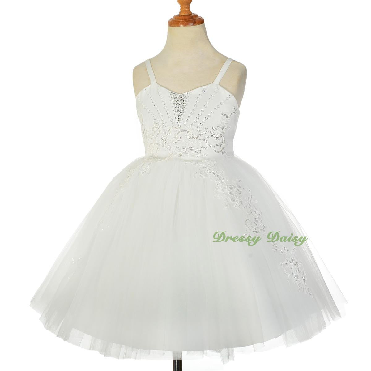 FG303 Rich Beaded Embroidery Flower Girl Dress Wedding Party Occasion Kid Size 18 Months - 7