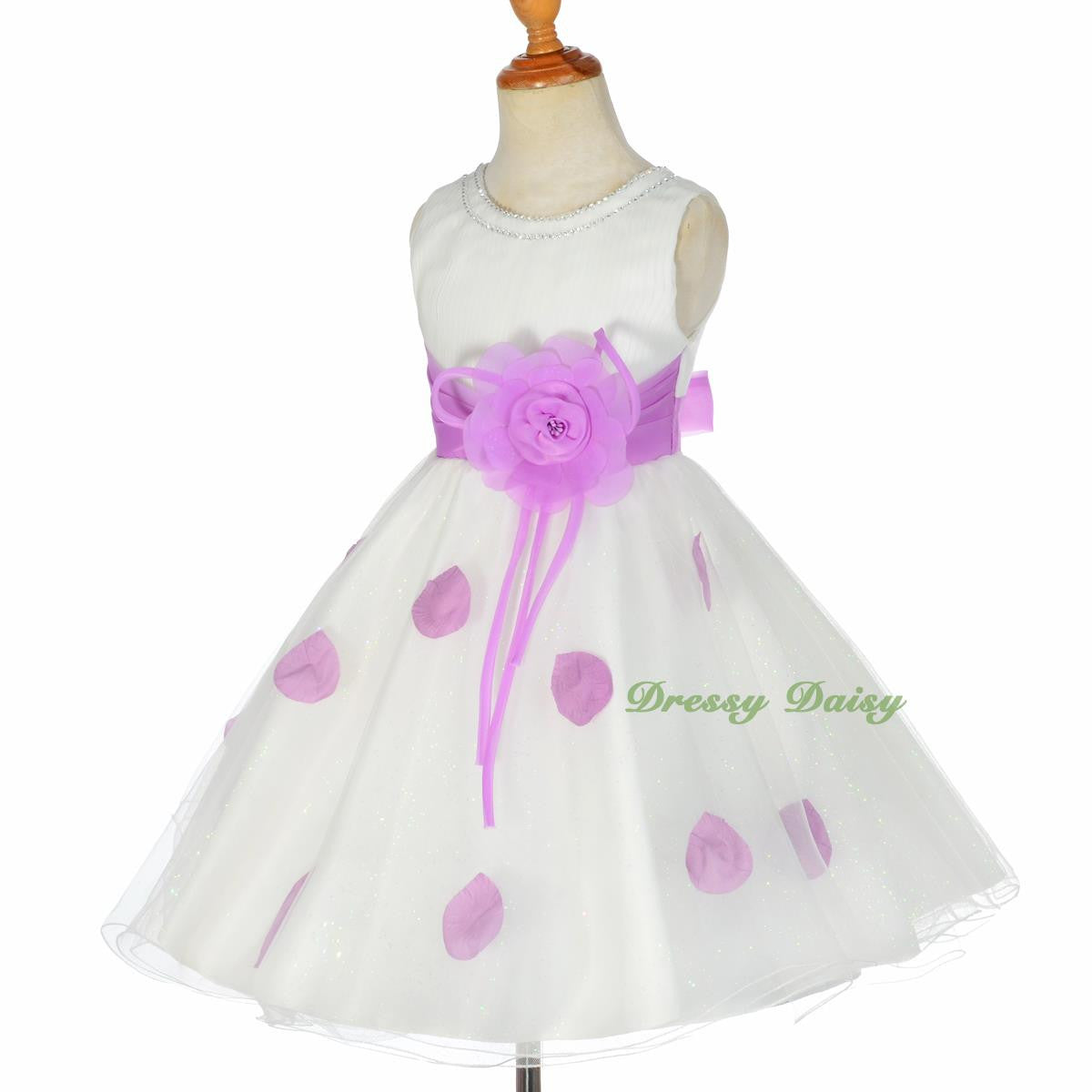 FG294 Girls' Flower Petals Tulle Girl Dresses For Wedding Pageant Party Size 2-10