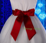 FG208 Girls Rhinestones Ribbon Trimming Flower Girl Pageant Party Dresses Size 2-10