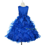 FG234 Girls Ruffle Flower Girl Dresses Pageant Gown Party Communion Dress Size 4-12