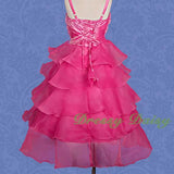FG136 Girls Tiered Wedding Flower Girl Party Dresses Pageant Dress Size 2-9