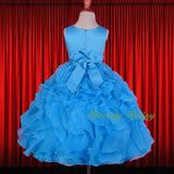 FG234 Girls Ruffle Flower Girl Dresses Pageant Gown Party Communion Dress Size 4-12