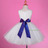 FG246 Girls' Big Bow Tulle Flower Girl Dresses Party Pageant Dress Size 2-9