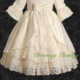 VD003 Lace Satin Victorian Princess Flower Girl Dresses Party Dress Size 12m-9