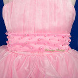 FG326 Rosettes Halter Ball Gown Formal Dress Wedding Flower Girl Pageant Size 4-14